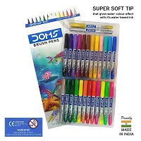 DOMS Non-Toxic Multicolor 26 Shades Brush Pens Set | Super Soft Fine Tip Brush Pens | Diverse 26 Shades | Water Based Ink | Includes Gold  Silver Shades-thumb2