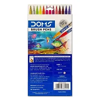 DOMS Non-Toxic Multicolor 26 Shades Brush Pens Set | Super Soft Fine Tip Brush Pens | Diverse 26 Shades | Water Based Ink | Includes Gold  Silver Shades-thumb3