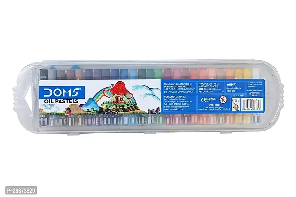 Doms 25 Shades Oil Pastel With Case | Smooth Color Intermixing For Better Effect | Bright  Intense Colors | Free Scrapping Tool | Non-Toxic  Safe For Childrens-thumb3