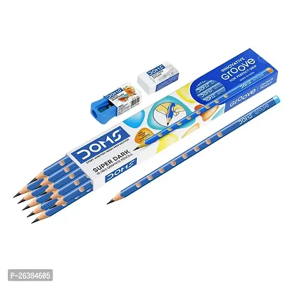 DOMS Groove Super Dark HB/2 Graphite Pencils Pack Of 2