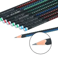 Doms Fusion Xtra Super Dark Pencil Box Pack | Dark  Neat Writing Which Stays Longer | Smooth Sharpning  With Soft  Comfortable Grip | Free Scale  Erasner Inside | Pack of 50 Pencils-thumb1