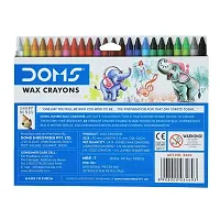 Doms 24 Shades Jumbo Wax Crayons | Smooth  Even Shading | Bright  Playful Colors | Free One Sharpner, Gold  Silver Crayon Inside | Non-Toxic  Safe for Childrens-thumb2