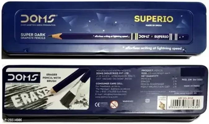 DOMS Superio Non-Toxic Super Dark Graphite Pencils | Tumbler Pack (22 PCS) Pencil  (Multicolor)-thumb5