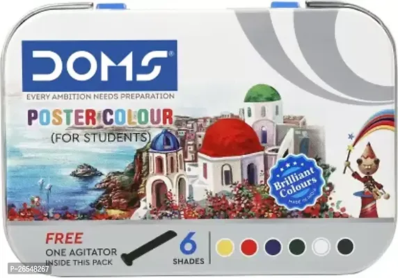 DOMS Poster Colours 6 Shades  (Set of 1, Multicolor)-thumb0