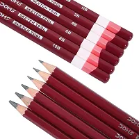 Doms Drawing  Sketching Graphite Pencils - Grade HB, 2B, 4B, 6B, 8B  10B | Hi Precision For Sketching | Dark  Neat Drawing | Comes With 1 Eraser (Pack of 6 x 5 Set)-thumb4