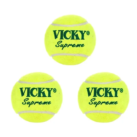 Vicky Supreme Tennis/Cricket Ball, Pack of 3