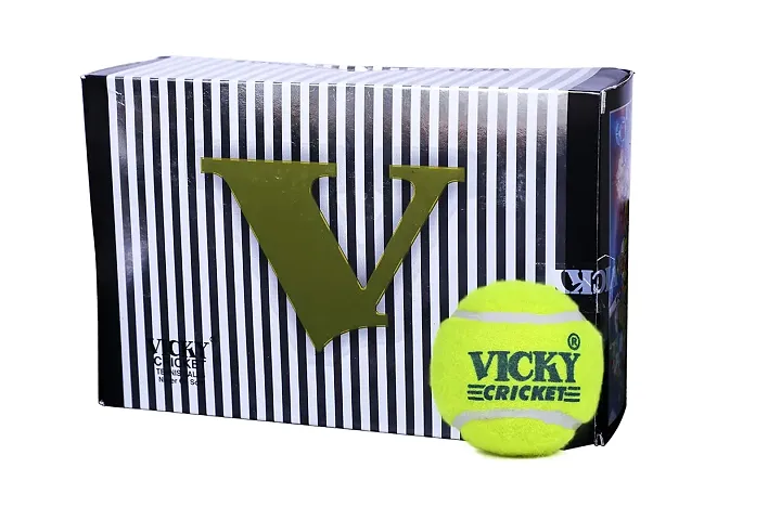 Vicky Supreme Tennis/Cricket Ball, Pack of 6