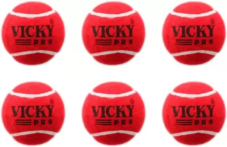 Vicky Supreme Tennis/Cricket Ball, Pack of 6