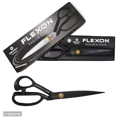 Appu Kids Flexon Tailoring Scissors for cloth cutting big, professional carbon stainless steel tailor scissor for fabric sewing, best multipurpose scissor for Office,Women,Machine (10 INCH)-thumb0