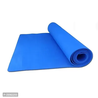 Yoga Mat for Women and Men Fitness(SIZE-4mm) Thick  Large Excercise Mat for Workout Yoga Fitness Anti Tear Anti Slip(Color-BLUE)-thumb0