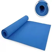 Yoga Mat for Women and Men Fitness(SIZE-4mm) Thick  Large Excercise Mat for Workout Yoga Fitness Anti Tear Anti Slip(Color-BLUE)-thumb1