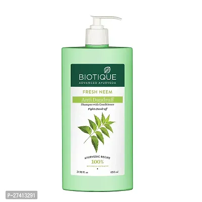 Biotique Fresh Neem Anti Dandruff Shampoo and Conditioner | Controls Dandruff | Eliminates Dryness, Flaking, and Itching | Hair Looks Fresh and Lustrous |Suitable for All Skin Types | 650ml-thumb0