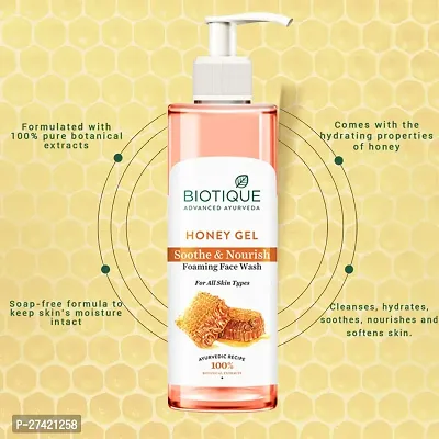 Biotique Honey Gel Soothe  Nourish Foaming Face wash | Soap Free Formula | Reduce Dryness | 100% Botanical Extracts | Suitable for All Skin Types | 200ml Visit the Biotique Store-thumb3