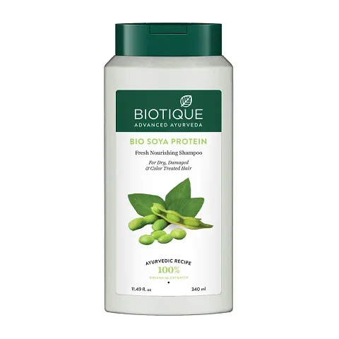 Biotique Soya Protein Fresh Nourishing Shampoo | Repairs Dry and Damaged Hair |Maintains pH Balance |Promotes Healthy Shiny Hair| Prevents Color Fading | All Skin Types