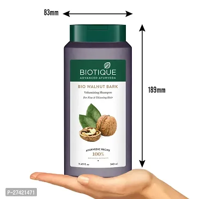 Biotique Bio Walnut Volume and Bounce Shampoo and Conditioner | For Fine and Thinning Hair| Volumizing Shampoo for Thin Hair |100% Botanical Extracts |340ml-thumb2