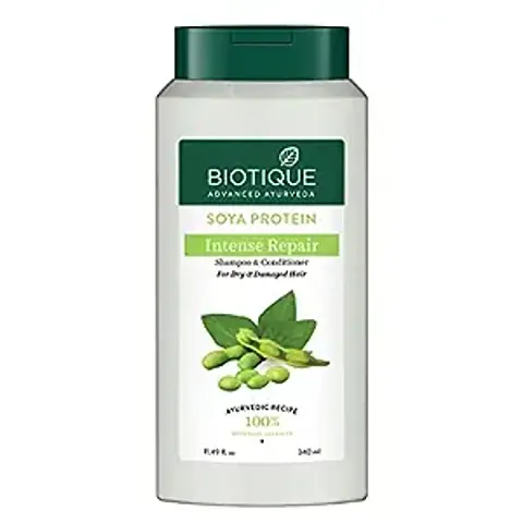 Biotique Soya Protein Fresh Nourishing Shampoo | Repairs Dry and Damaged Hair |Maintains pH Balance |Promotes Healthy Shiny Hair| Prevents Color Fading All Skin Types