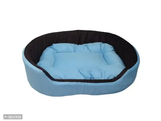 Furry Smile Ultimate Simple Bed Sofas  Chairs for Dogs and cat Skyblue Black Medium Size