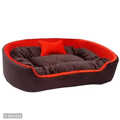 Furry Smile Simple Letest Beds  Sofas  Chair With Haddi For Dog And Cat Red Black Small Size