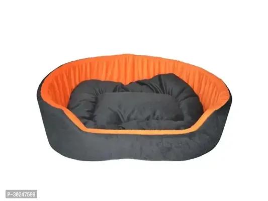 Furry Smile Ultimate Simple Bed Sofas  Chairs for Dogs and cat Orange Black Medium Size