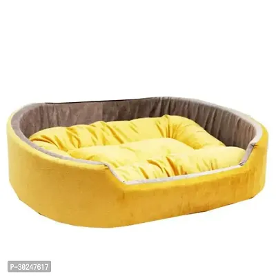 Furry Smile Simple Letest Beds  Sofas  Chair For Dog And Cat Yellow Grey Medium Size-thumb0