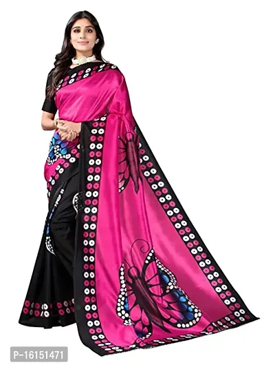 Stylish Tussar Silk pink Saree With Blouse piece