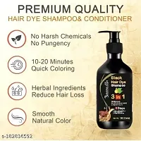 Organic Shampoo Herbal 3 in 1 Hair Dye Instant Black Hair Shampoo Men Women_09  (300 ml)-thumb1