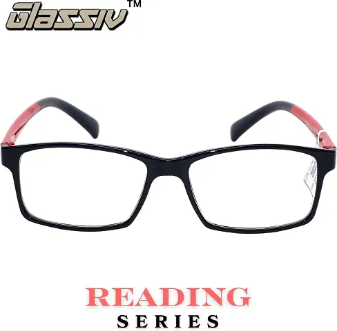 GLASSIV Full Rim +1.75 Square Reading Glasses 50 mm