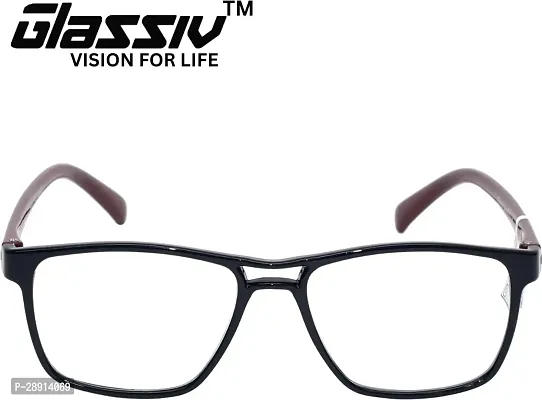 GLASSIV Full Rim +2.00 Square Reading Glasses 50 mm