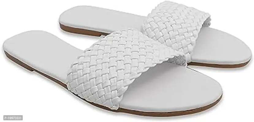 Elegant White PU Sandals For Women