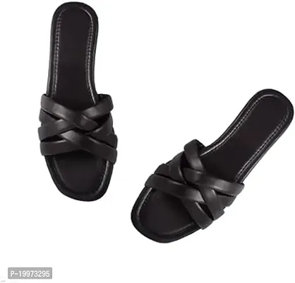 Elegant Black PU Sandals For Women