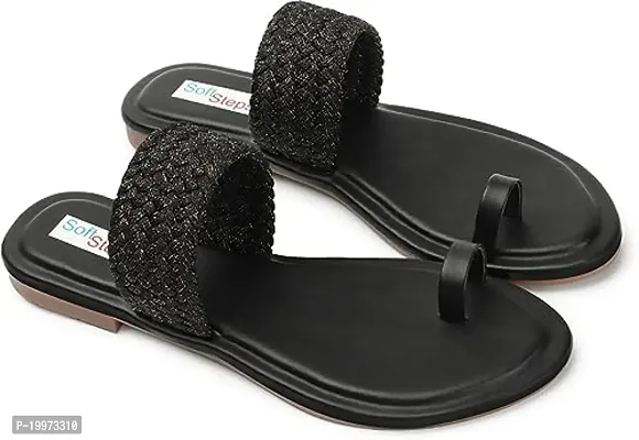 Elegant Black PU Sandals For Women-thumb0