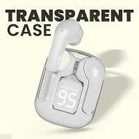 Ultrapod Bluetooth Earbuds Headset Crystal Transparent Design,LED Display GR62-thumb4