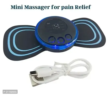 Mini Massager with Rechargeable, butterfly mini massager, ems massager, neck massager for cervical pain, mini massager, For Men,Women,Shoulder,Arms,Legs,Neck Full Body (BLUE MINI MASSAGER)