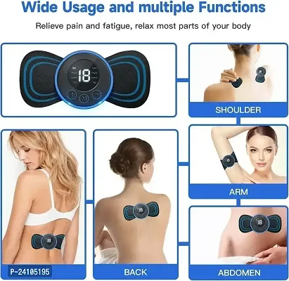 Body Massager 8 Modes 1 Pcs, Portable Mini Massager Cervical Massage Soothing Pain, Body Massager Patch for Whole Body Neck Back Waist Arms Leg (standerd-1)-thumb3