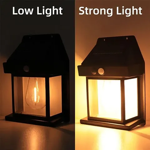 Solar Wall Lights Outdoor, Wireless Dusk to Dawn Porch Lights Fixture, Solar Wall Lantern with 3 Modes  Motion Sensor, Waterproof Exterior Lighting with Clear Panel for Entryway Front Door