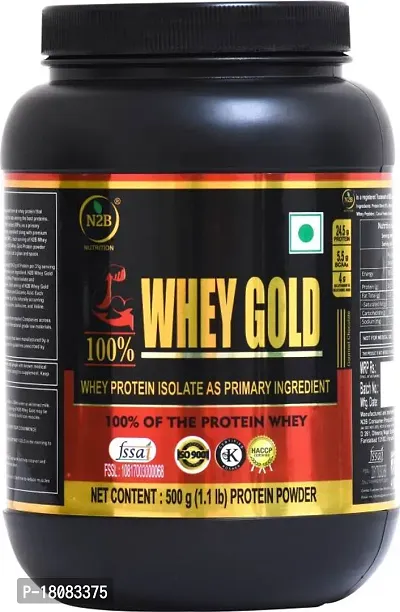 N2B NUTRITION 100% Whey Gold Whey Protein Isolate As Primary Ingredient Whey Protein (500 gm, Gourmet Chocolate)