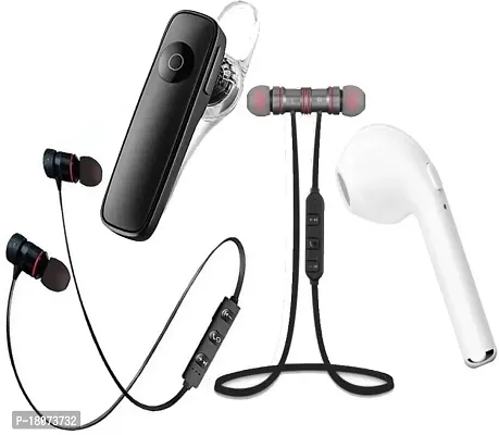 Stylish Black Bluetooth Wireless In-ear Headsets-thumb0