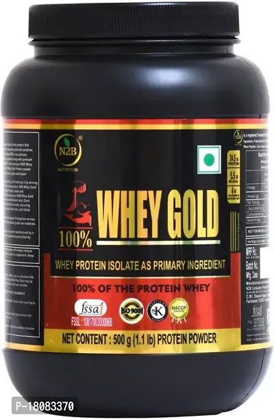 N2B 100% Whey Gold Protein Supplement Powder Weight Gainers/Mass Gainers (500 g, Gourmet Chocolate)