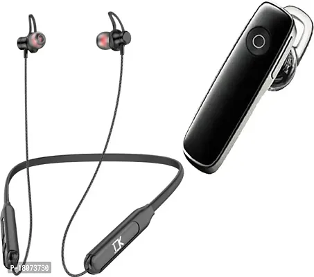Stylish Black Bluetooth Wireless In-ear Headsets
