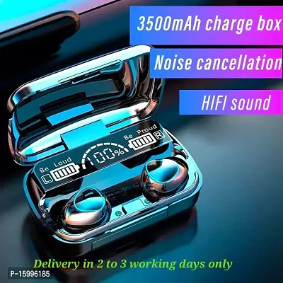 Earbuds M10 wireless bluetooth earbuds and headphones V5.1 Bluetooth earphones true wireless stereo HIFI ultra small bass full buds fast charging 2200MAH power bank with micro USB (Black pack of 1) Ai-thumb4
