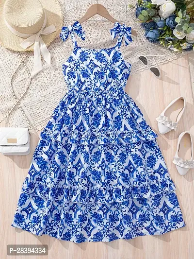 Beautiful Cotton Printed Frock For Girl