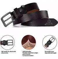 Classic Leather Solid Belt for Men-thumb4