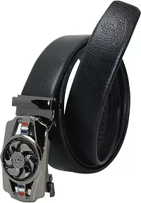 Stylish Black Leather Belt For Men-thumb2