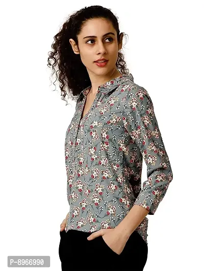 LAYA Women's Regular Fit Floral Printed Top - (7H-BTUO-ZS01)-thumb4