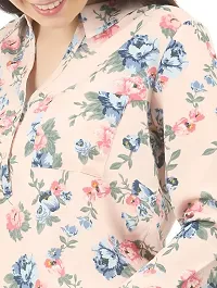 LAYA Women's Regular Fit Floral Printed Top - (7H-BTUO-ZS01_Pink_M)-thumb2
