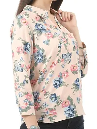 LAYA Women's Regular Fit Floral Printed Top - (7H-BTUO-ZS01_Pink_M)-thumb3