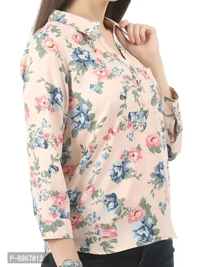 LAYA Women's Regular Fit Floral Printed Top - (7H-BTUO-ZS01_Pink_M)-thumb4