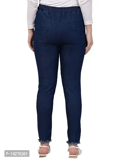 Women's Regular Fit Cotton Jeans (Coutume Collection_Blue_L)-thumb3