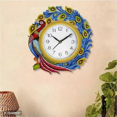 Stylish Multicoloured Plastic Analog Wall Clock