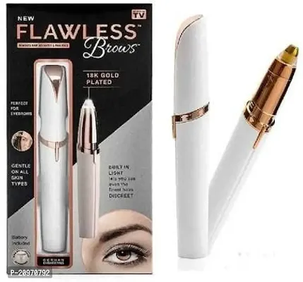 Flawless Women's Portable Safe Battery Operated Painless Electric Eyebrow Trimmer Facial Hair Remover HARSHIT TRADERS
